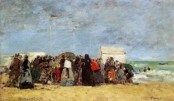 尤金 佈丹 Trouville, Beach Scene 尤金 佈丹 Trouville, Beach Scene